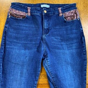 Blue and brown, RANCH DRESS’N jeans. Women’s size 18